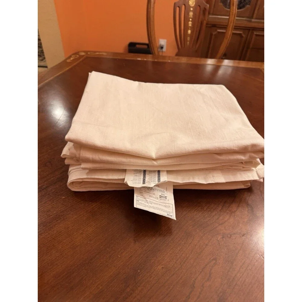 Ikea RITVA Curtains 2 Panels (1 pair) 100% Cotton (no Tie-Back) 56”x 96” White